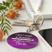 Crochet Hook Lizenz Handwerk Lila Wasserfarbe Schlüsselanhänger (Seite)