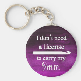 Crochet Hook Lizenz Handwerk Lila Wasserfarbe Schlüsselanhänger