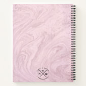 Crochet Hook Lizenz Handwerk Rosa Marmor Initial Notizblock (Rückseite)
