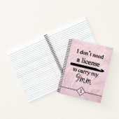 Crochet Hook Lizenz Handwerk Rosa Marmor Initial Notizblock (Innenseite)