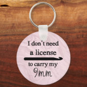 Crochet Hook Lizenz Handwerk Rosa Marmor Schlüsselanhänger (Vorderseite)