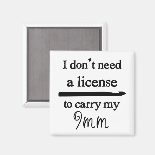 Crochet Hook Lizenz Magnet (Vorderseite/Rückseite)