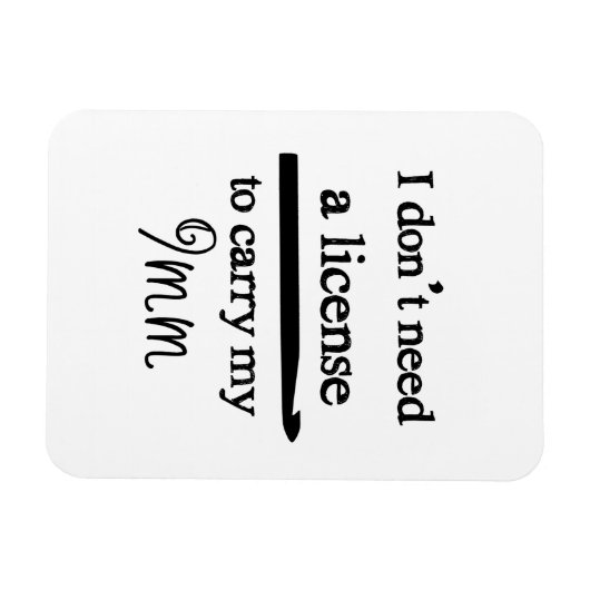 Crochet Hook Lizenz Magnet (Horizontal)