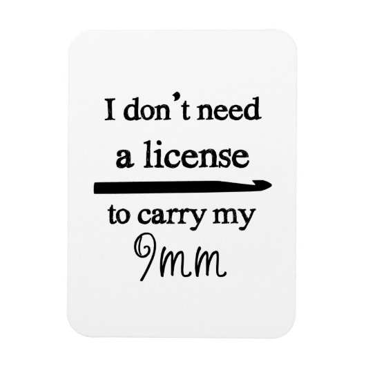 Crochet Hook Lizenz Magnet (Vertikal)