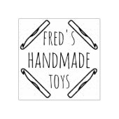 Crochet Hook Small Business Wood Art Briefmarke Gummistempel (Prägung)