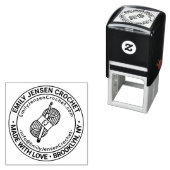 Crochet Hook Yarn Firmenname URL E-Mail Permastempel (Beispiel)