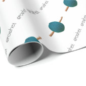 Crochet Hook & Yarn Geschenkpapier (Rolleneckpunkt)