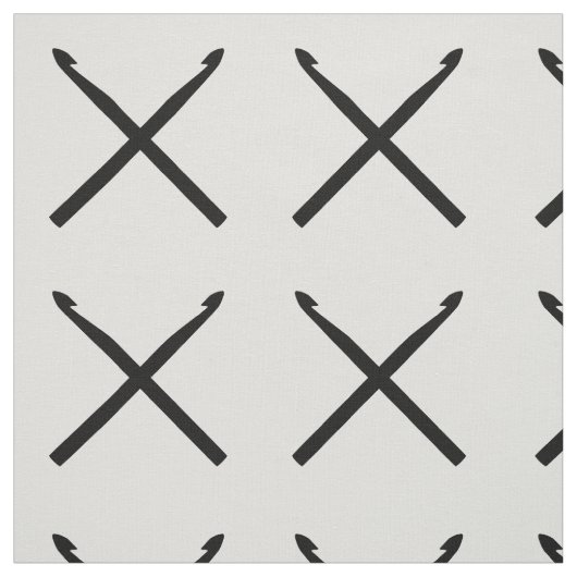 Crochet Hooks Cracks Cross Black Stoff (Muster)