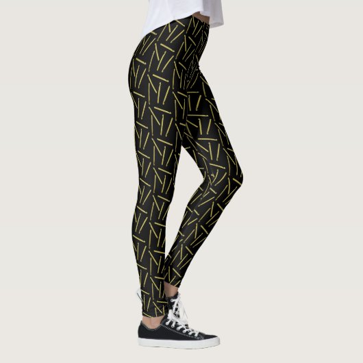 Crochet Hooks Cracks Gold + Black Leggings (Rechts)