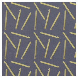 Crochet Hooks Cracks Gold + Midnight Blue Stoff