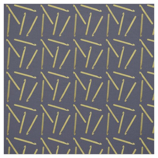 Crochet Hooks Cracks Gold + Midnight Blue Stoff (Muster)