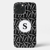 Crochet Hooks Crafts Monogram Dark iPhone Case Hülle (Rückseite)