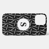 Crochet Hooks Crafts Monogram Dark iPhone Case iPhone Hülle (Rückseite (Horizontal))