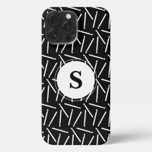 Crochet Hooks Crafts Monogram Dark iPhone Case iPhone 13 Pro Max Hülle