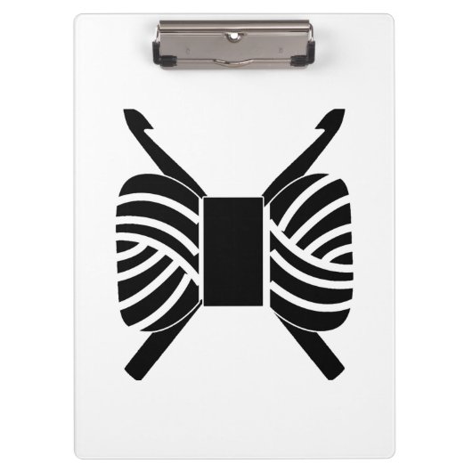 Crochet Hooks & Yarn Skein Klemmbrett (Vorderseite)