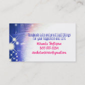 Crochet hooks yarn space universe craft show visitenkarte (Rückseite)