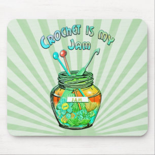 "Crochet is my jam" Mousepad