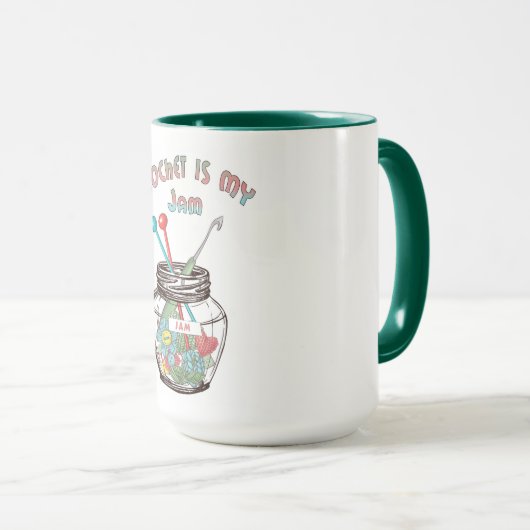 "Crochet is my jam" Tasse (VorderseiteRechts)