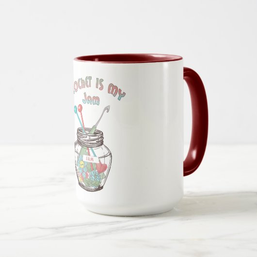 "Crochet is my jam" Tasse (VorderseiteRechts)