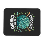 Crochet ist mein Cardio Nähgarn Fitness Magnet (Horizontal)