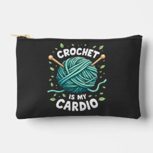 Crochet ist mein Cardio Nähgarn Fitness Zubehörtasche