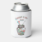 Crochet ist mein Jam Dosenkühler (Kanne Rückseite)