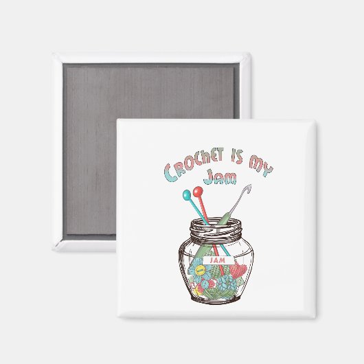 Crochet ist mein Jam Magnet (Vorderseite/Rückseite)
