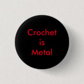 Crochet ist Metall Button (Vorderseite)