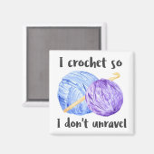 Crochet Joke Watercolor Yarn Magnet (Vorderseite/Rückseite)