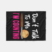 Crochet Knitting Don't Talk To Me I'm Counting  Fleecedecke (Vorderseite (Horizontal))
