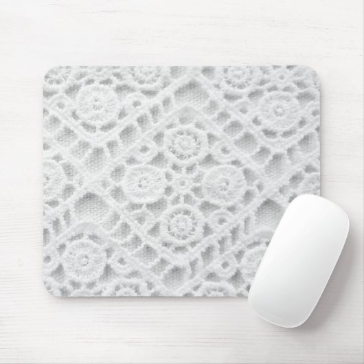 Crochet Lace Pattern Mousepad (Mit Mouse)