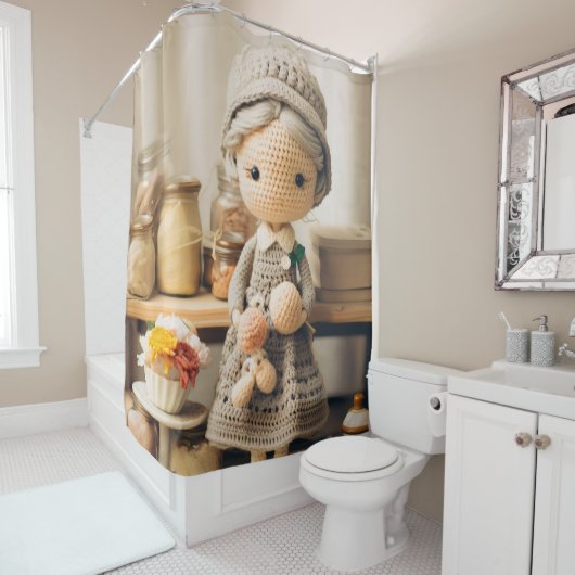 Crochet Lady Duschvorhang (Beispiel)