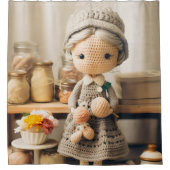 Crochet Lady Duschvorhang (Vorderseite)