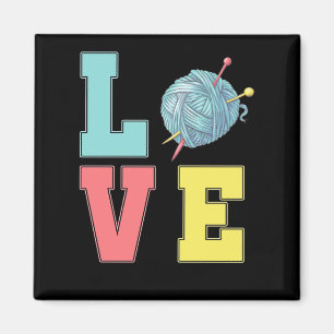 Crochet Liebe Hobby Crafting Garnknitter Magnet