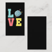 Crochet Liebe Hobby Crafting Garnknitter Visitenkarte (Vorne/Hinten)