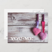 Crochet Lovely Hearts 2 Postkarte (Vorne/Hinten)