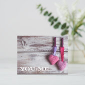 Crochet Lovely Hearts 2 Postkarte (Stehend Vorderseite)