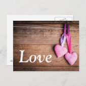 Crochet Lovely Herzen Postkarte (Vorne/Hinten)