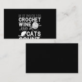 Crochet Lover|Crochet Wein und Cat Count Visitenkarte (Vorne/Hinten)