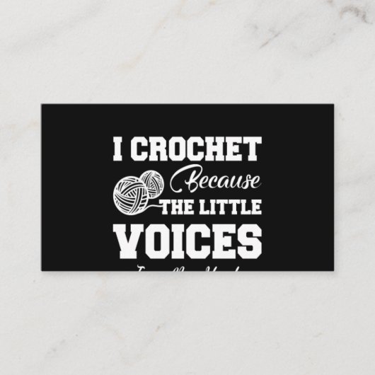 Crochet Lover | I Liebe Crochettierung Visitenkarte (Vorderseite)