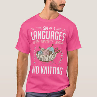 Crochet Lovers Knitters Crochet I Speak 4 Sprache T-Shirt