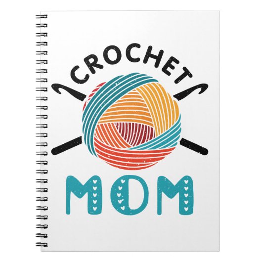 Crochet Mama Crocheting Lover Crocheter Frauen Notizblock (Vorderseite)