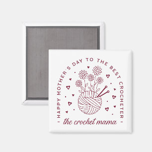 Crochet Mama feiert Mama-Happy Mütter Tag Magnet