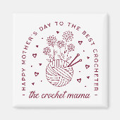 Crochet Mama feiert Mama-Happy Mütter Tag Magnet (Vorne)