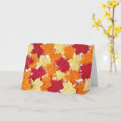 Crochet Maple Blätter Grußkarte Karte (Gelbe Blume)