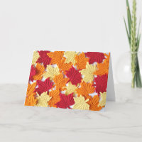 Crochet Maple Blätter Grußkarte