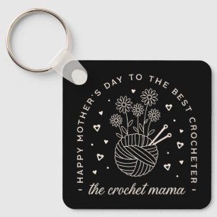 Crochet Mom lustige Strickliebhaber Mütter Tag Schlüsselanhänger