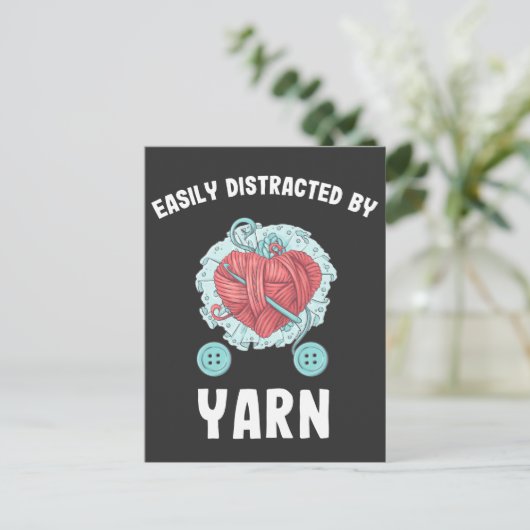 Crochet Mother Needle Crafter Garn Stricken Postkarte (Stehend Vorderseite)