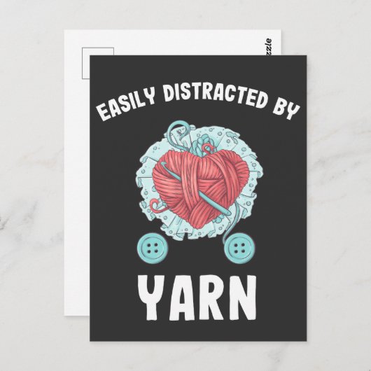 Crochet Mother Needle Crafter Garn Stricken Postkarte (Vorne/Hinten)