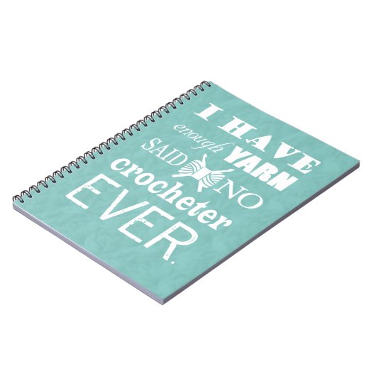 Crochet nicht genug Garne Kunsthandwerk dunkel Notizblock (Linke Seite)